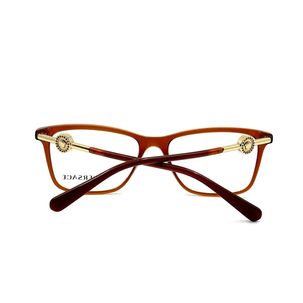 NEW VERSACE VE3299B 5324 TRANSPARENT BROWN AUTHENTIC EYEGLASSES FRAME